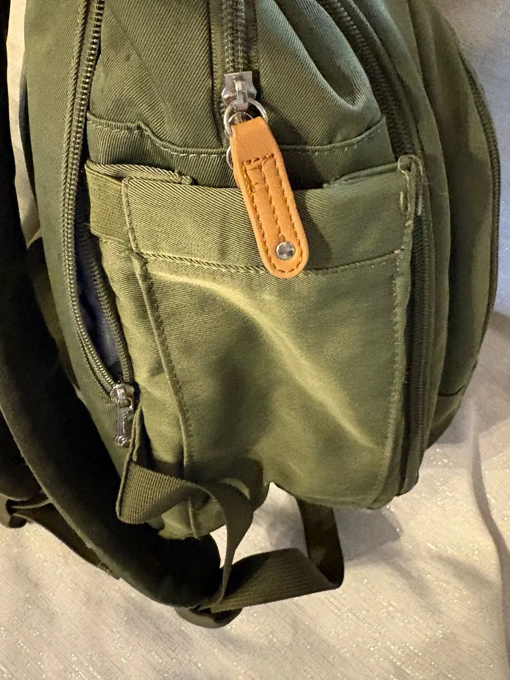 RUVALINO Multifunction Travel Diaper Bag Backpack - Olive / Army Green